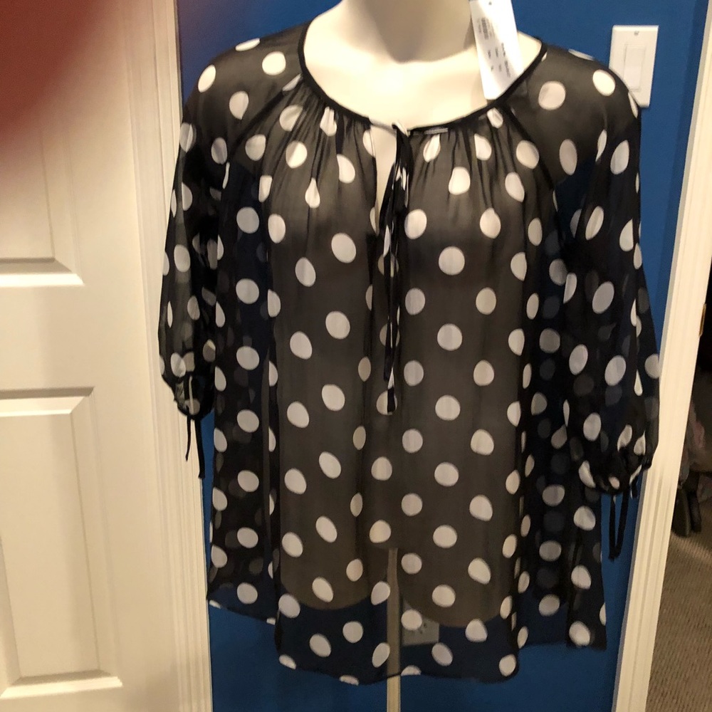 NWT Polka dot silk blouse - primal owner